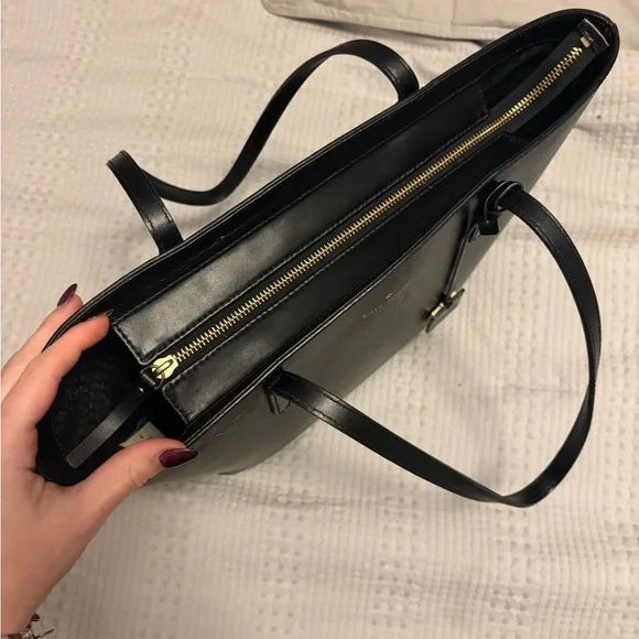 Kate Spade Black Structured Leather Tote - Picture 5 of 5